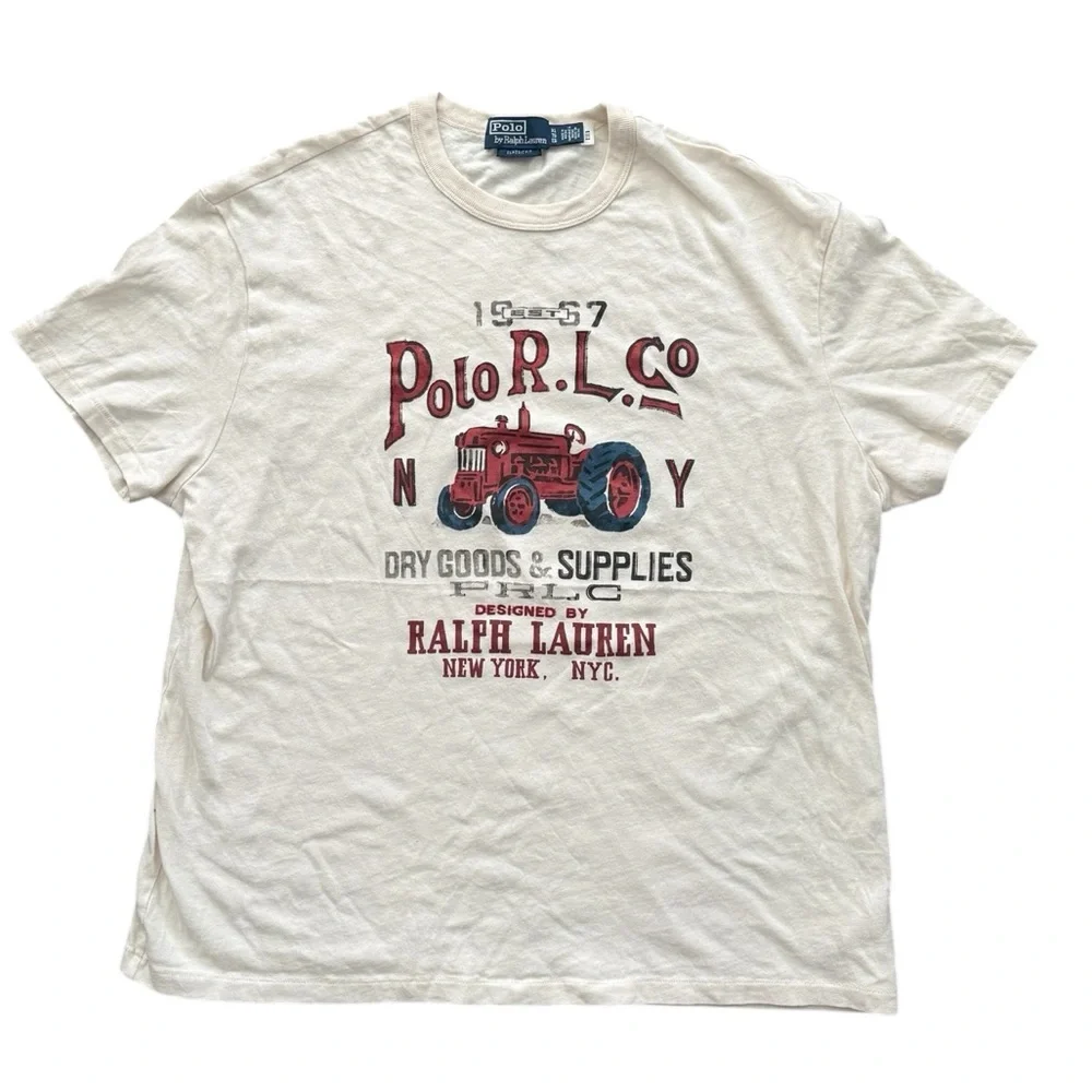 Polo Ralph Lauren Classic Cream Tee - Picture 2 of 8